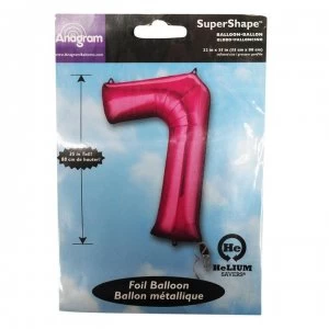 Partymor Shape 7 Foil Balloon - Pink