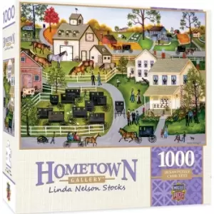 Masterpieces Puzzle Hometown Gallery Sunday Meeting Puzzle 1000 piece jigsaw puzzle