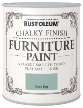 Rust-Oleum Chalky Furniture Paint 750ml - Matt Duck Egg Blue