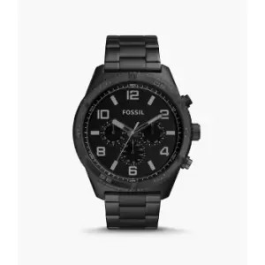 Fossil Mens Brox Multifunction Stainless Steel Watch - Black