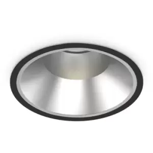 Ideal Lux Off Round Recessed Downlight Black 21.8cm 4000K