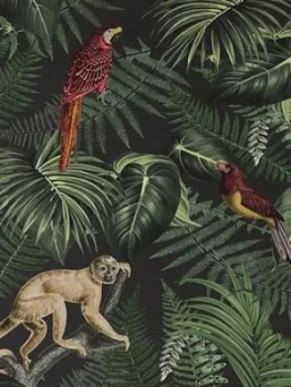 Superfresco Easy Into The Jungle Black Wallpaper