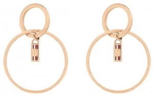 Tommy Hilfiger Dressed Up Ladies Circle Rose Gold Tone Earrings