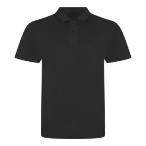 AWDis Mens Tri-Blend Polo Shirt (XL) (Heather Black)