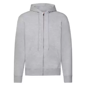 Fruit of the Loom Mens Classic Heather Zipped Hoodie (4XL) (Heather Grey)