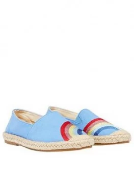 Joules Girls Shelbury Rainbow Espadrille - Blue