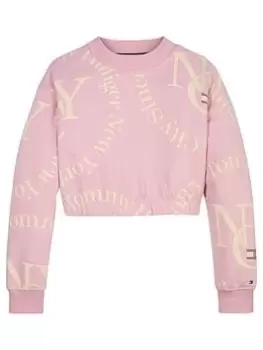 Tommy Hilfiger Girls Timeless Tommy Sweatshirt - Pink, Size Age: 14 Years, Women