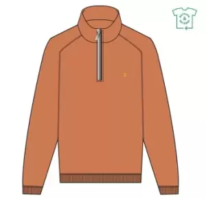 Farah Jim Zip Jumper - Orange