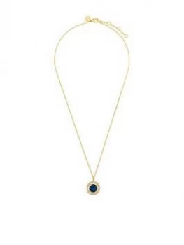 Accessorize Z Swarovski Sparkle Halo Pendant Necklace - Gold