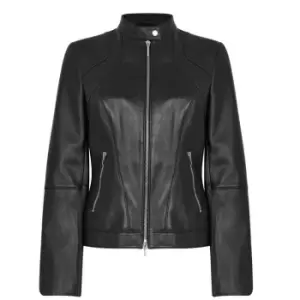 Hugo Lajesa Leather Jacket - Black