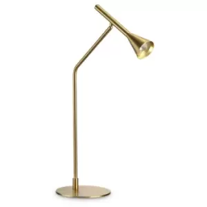 Ideal Lux DIESIS Dimmable Integrated LED Table Lamp Brass, In-Built Switch, 3000K