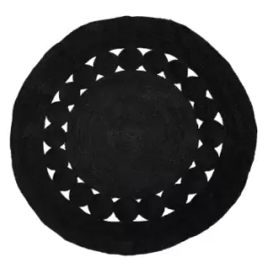 Interiors By Ph Round Jute Rug Black