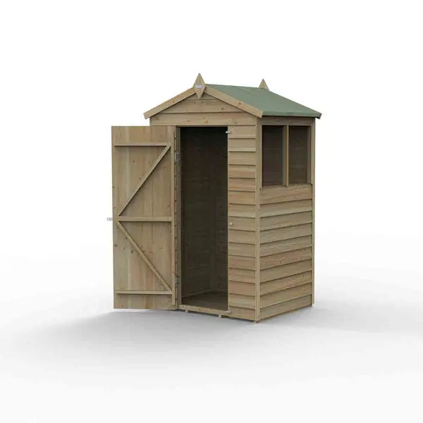 Forest Garden 4LIFE Apex Shed 4x3 - Single Door - 2 Windows