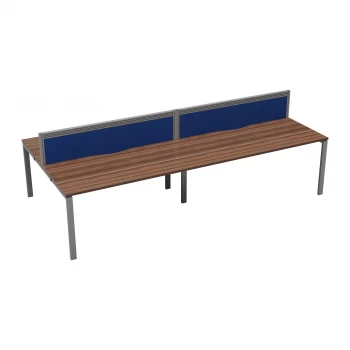 CB 4 Person Bench 1200 x 780 - Dark Walnut Top and Silver Legs