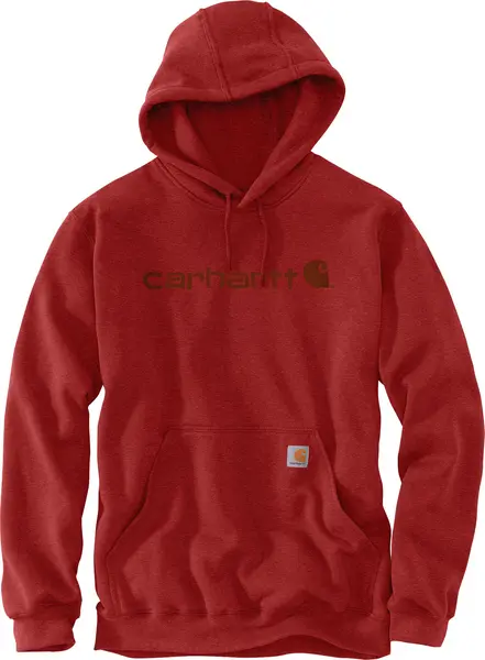 Carhartt Signature Logo Midweight Hoodie, red, Size 2XL