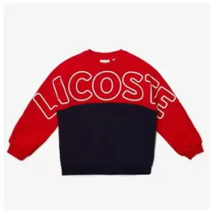 Lacoste Large Logo Crew Sweatshirt - Red