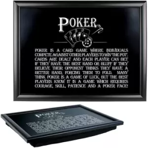 Ultimate Gift for Man 8878 Poker Lap Tray Black