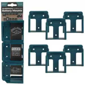 S blue Battery Mounts for Makita 18V lxt Batteries - Pack of 6 - n/a - Stealthmount