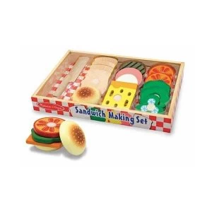 Melissa and Doug Wooden Sandwich Making Set.