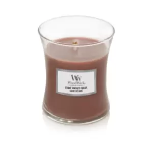 Woodwick Stone Washed Suede Scented Candle Medium