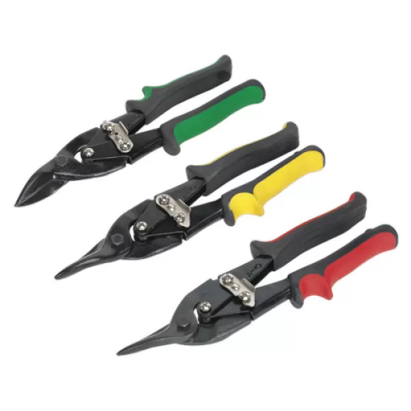 Genuine SEALEY AK6907 Aviation Tin Snips Set 3pc