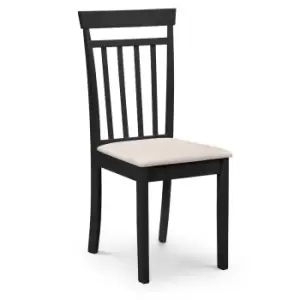 Julian Bowen Set of 2 Coast Black Chairs