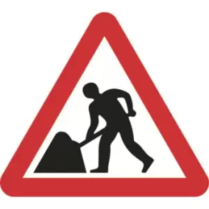 Road Works - Classic Roll Up Traffic Sign (600MM Triangle