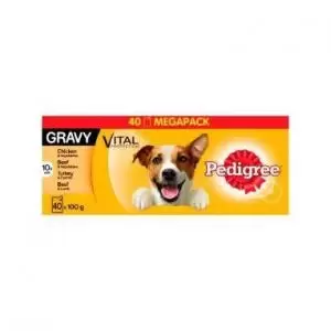 Pedigree Dog Pouches Mixed Selection in Gravy Mega Pack 40x100g