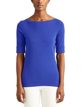 Lauren by Ralph Lauren Judy-Elbow Sleeve-Knit - Sapphire Star, Blue Size XS Women