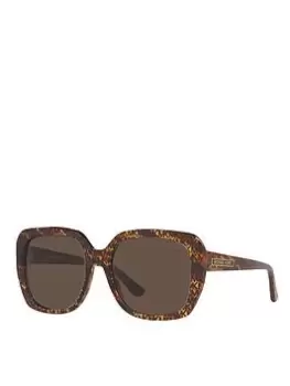 Michael Kors Square Acetate Sunglass - Brown