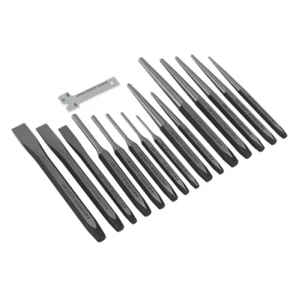 Genuine SEALEY AK9216 Punch & Chisel Set 16pc