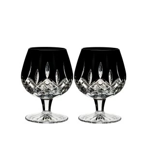 Waterford Lismore Black Brandy Set of 2 Black