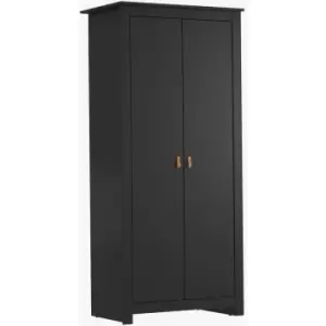 Morton Black 2 Door Wardrobe