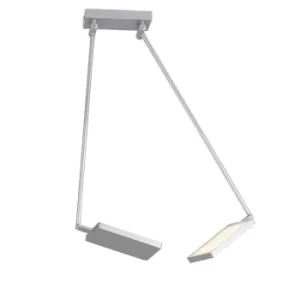 BOOK LED 2 Light Semi Flush Light Grey 2600lm 3200K 85x16x15-200cm