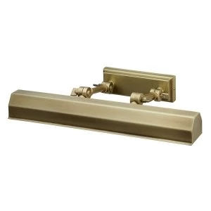 2 Light Medium Picture Wall Light Brass, E14