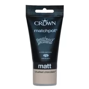 Crown Breatheasy Standard Crushed Chocolate - Matt Emulsion Paint - 40ml