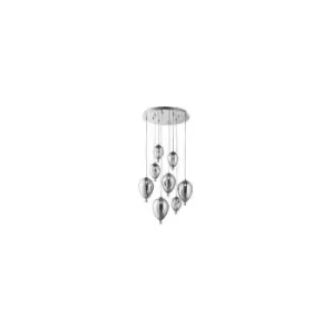 Ideal Lux Clown - 8 Light Medium Balloon Cluster Pendant Chrome, G9