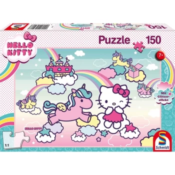 Hello Kitty: Kittys unicorn Jigsaw Puzzle With Glitter-Effect - 150 Pieces