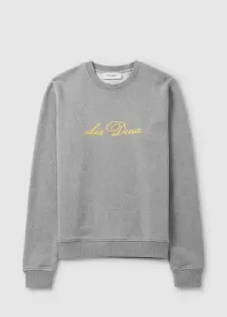 Les Deux Mens Cory Sweatshirt In Light Grey Melange