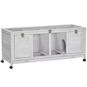 Pawhut Pethutch With Lockable Door - Grey