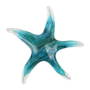 Objets d'Art Glass Figurine - Green Starfish