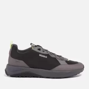 HUGO Mens Kane Runn Mfny N Shell and Faux Suede Trainers - UK 9