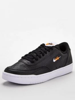 Nike Court Vintage Premium - Black/White/Orange, Black/White/Orange, Size 4, Women