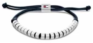 Tommy Hilfiger Mens Casual Blue Nylon Beaded Bracelet Jewellery