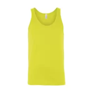 Canvas Adults Unisex Jersey Sleeveless Tank Top (XL) (Neon Yellow)