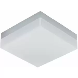 Loops - IP44 Outdoor Wall Light White Plastic 8.2W Built in LED Porch Lamp