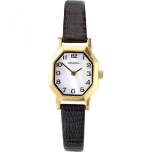 Sekonda Ladies Mother Of Pearl Leather Strap Watch 4416