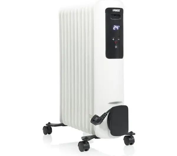 PRINCESS 348631 Smart Oil-Filled Radiator - White & Black, White 8712836984547