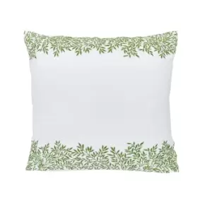 William Morris Lemon Tree/Willow Bough Square Pillowcase, Leaf Green