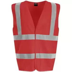 PRO RTX High Visibility Unisex Waistcoat (3XL) (Red) - Red